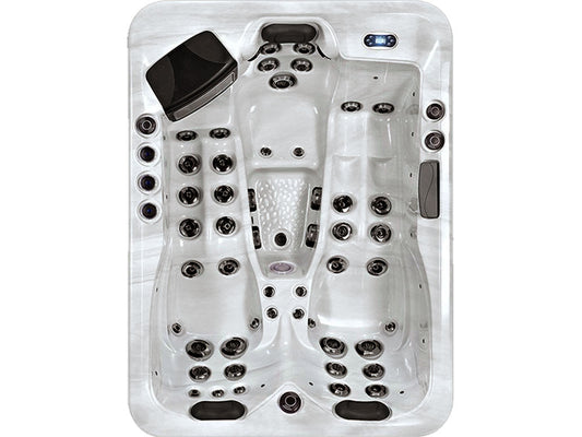 SR8115B - 48 Jets, 3 Seats, Single Upright Seat with a Dual Lounge, and UV/OZONE Systems